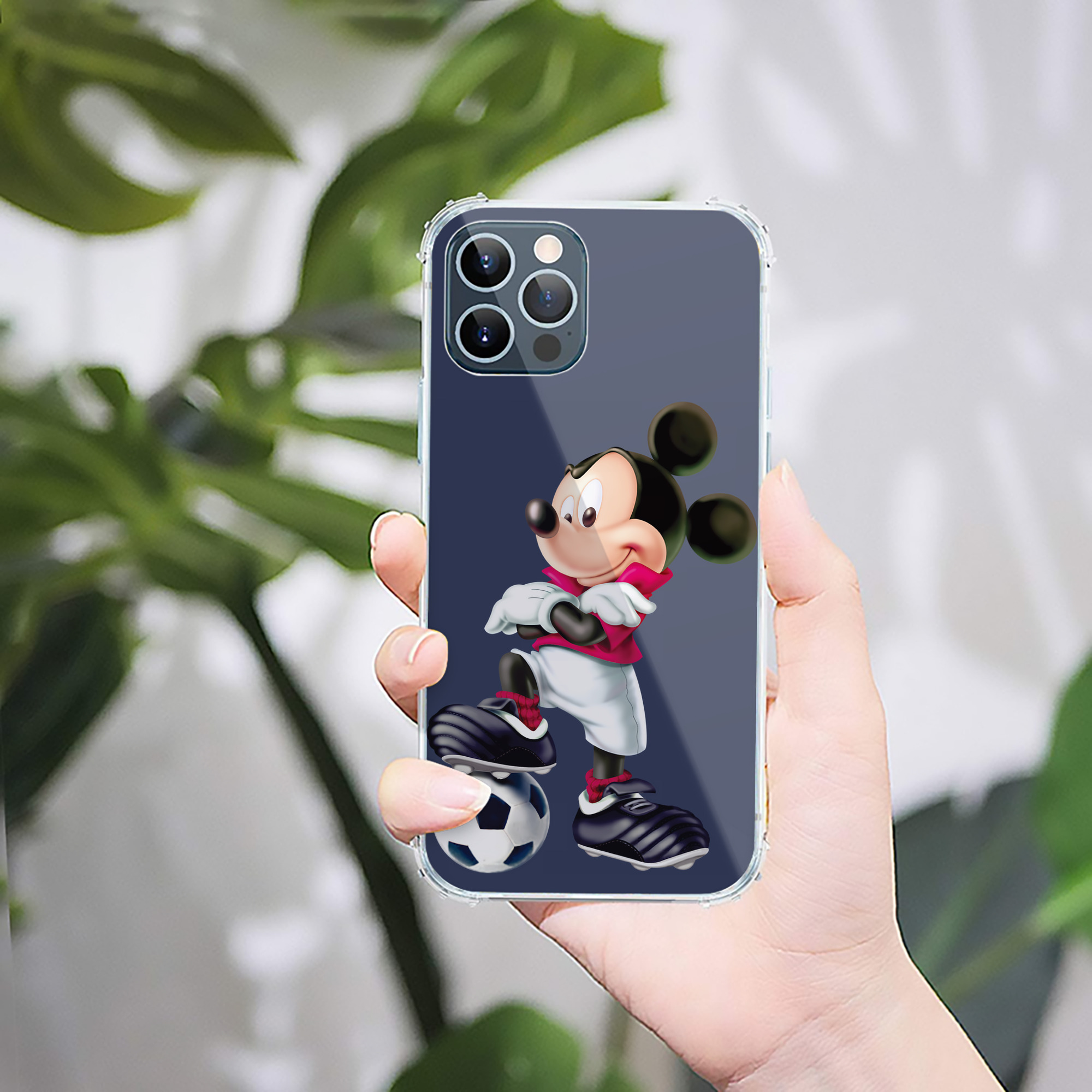 （画像用） ミッキーマウス Mickey Mouse 【iPhone 12シリーズ対応】透明スマホケース（クリアソフトケース）